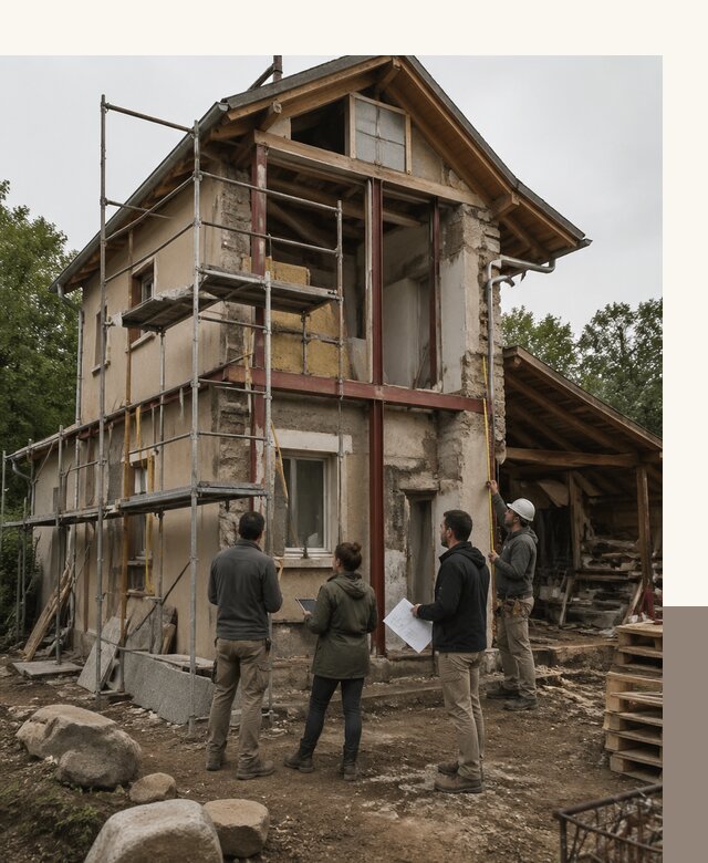 Реконструкция загородного дома под ключ в Новороссийске от бюро