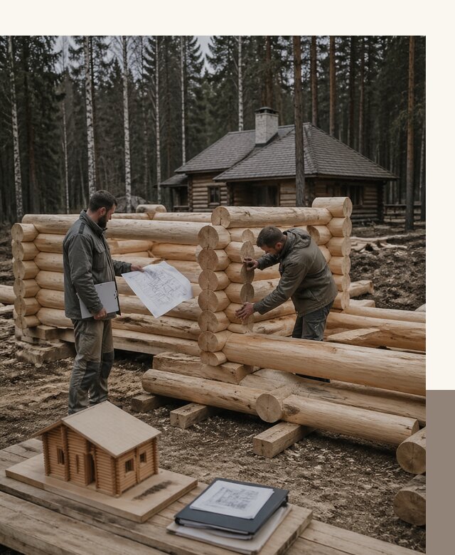 Проектирование и строительство домов из бревна в Новороссийске